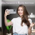 thumbnail image 2 of case for  iPhone 13 Pro Max Case Glitter, Luxurly Plated Glitter Transparent 3D Heart, Bling Sparkly Phone Cases for iPhone 13 Pro Max, Soft Shockproof Protective Back Cover for Women Girls, Silver, 2 of 12