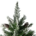 thumbnail image 4 of Northlight Medium Flocked Angel Pine Artificial Christmas Tree with Pinecones - 4' - Unlit, 4 of 7