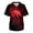 Red, variant on LNZGNM Halloween Men's Scrub Top V Neck Chest Festive Print Easy Care Short Sleeve Loose Fit Healthcare Daily Shift,Red(XXXXXL)