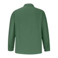 thumbnail image 4 of JUNWELL BLVB Men‘s Long Sleeve Button down Shirt Casual Loose Solid Color Work Business Beach Vacation Tops Tee White, 4 of 6