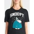 thumbnail image 4 of Snoopy Women's Graphic Print Tee with Short Sleeves, Sizes XXS-XXL, 4 of 5