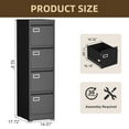 thumbnail image 2 of WGYPRIME 4 Drawer File Cabinet with Lock, Modern Vertical Metal Filing Cabinet for Home, Office, Organizer Storage Cabinet Letter Size/A4/Legal File, 2 of 12