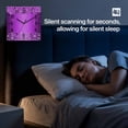 thumbnail image 4 of Modern Purple Wooden Wall Clock Silent Non Ticking, Abstract Diamond Luxury Gradient Square Wall Clocks Battery Operated, Decor Clock for Home Office, Living Room, Kitchen, 12 Inch, 4 of 9