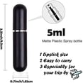 thumbnail image 2 of Travel Refillable Perfume Atomisers, 5ML, 3 Pcs Mini Portable Spray Bottles, Round Tube Set With 1 Flat Separated Tool, for Home Business Trip (Black+Blue+Champagne)(4pcs), 2 of 6