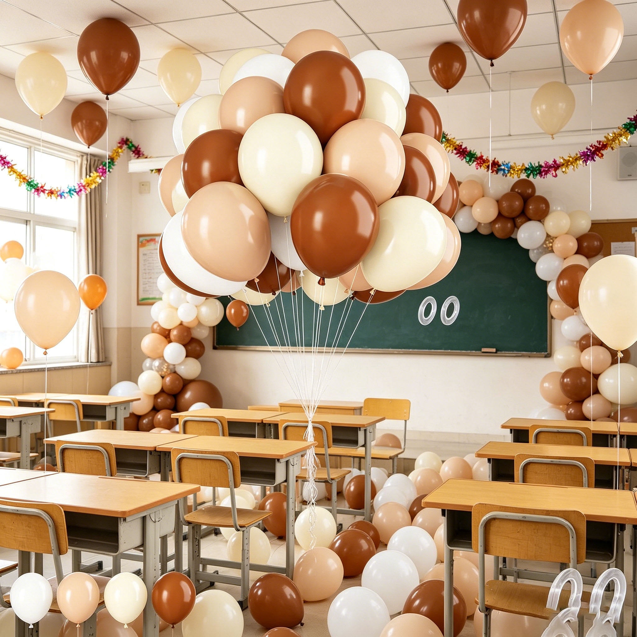 140 Pack Brown Balloons – 10 Inch Latex Balloons for Balloon Arch Kit, Birthday Party Decorations, Helium or Air, Bulk Balloons for Boys, Girls, Weddings