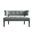 thumbnail image 2 of Inspired Home Banc en Lin Cassius, Gris Clair, 2 of 5