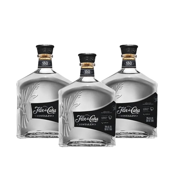 Pack De 3 Ron Flor De Caña Cristalino 750Ml