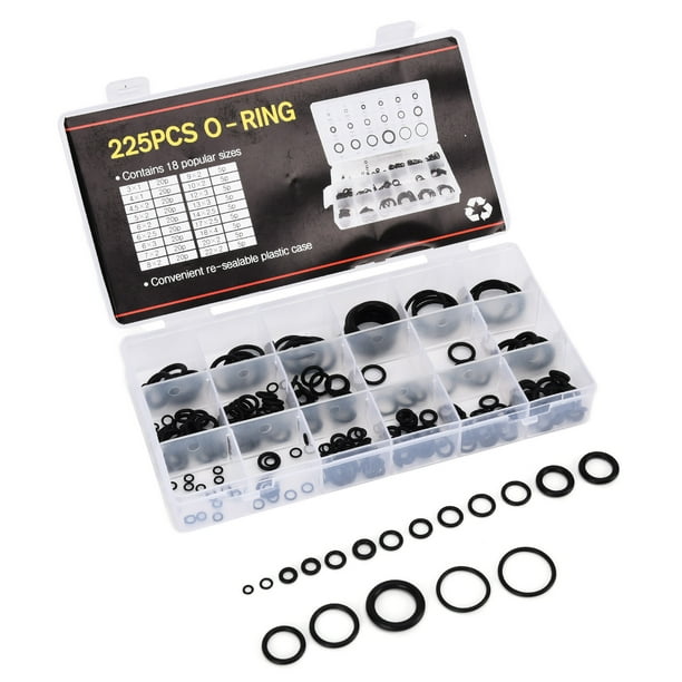 Kit Surtido de Gomas Jadeshay 225 Piezas Junta Tórica Arandelas de Goma