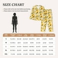 thumbnail image 4 of Yiaed Striped Sunflower Daisy Print Pajamas Women's Long Sleeve Sleepwear Soft Button Down Loungewear Pjs Lounge Set Nightwear Womens Pajama Pants-Large, 4 of 7