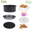 thumbnail image 4 of Accesorios para freidoras de aire XL de 8" para Airfryer Gowise Cozyna y Phillips, juego de 7. Se adaptan a todas las freidoras de aire de 3,7 QT a 5, 4 of 10