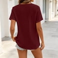 thumbnail image 5 of Yievot Womens Button Down Shirts Blouses V Neck Short Sleeve Relaxed Fit Summer Tops with Pockets, 5 of 7