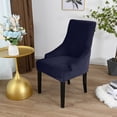 thumbnail image 2 of Labymos Chair Cover Velvet Chair Slipcovers Removable Washable Soft Dining Chair Protector Cover Dark Blue, 2 of 8