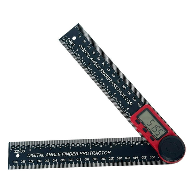 Goniómetro e inclinómetro digital con pantalla LCD de 200 mm y visualización rápida para Rojo