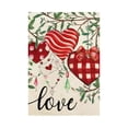 thumbnail image 2 of Valentine's Day Garden Flag Love 12x18, Double Sided Buffalo Plaid & Striped Hanging Hearts Yard Flag, Red Rustic Burlap Outdoor Decoration, Romantic Holiday Banner for Outside Garden, 2 of 4