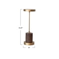 thumbnail image 3 of Bloomingville Metal and Mango Wood LED Table Lamp with Touch Sensor in Antique Brass Finish, Gold, 3 of 5