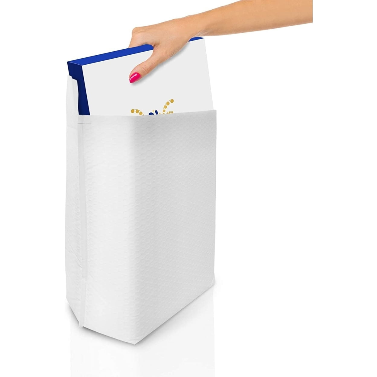 5 Pack White Expandable Gusseted Envelopes 11" x 13" x 4" Padded Bubble