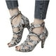thumbnail image 4 of Zapatos de mujer Moda Minimalista Patrón de serpiente Empalme Ahueca hacia fuera Tacones altos Sandalias romanas Wmkox8yii  hfjk1388, 4 of 9