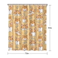 thumbnail image 5 of Corgi Dog and Footprints Shower Curtain 72"x84" ,Bathroom Decorative Shower Curtains Set with 12 Hooks,Modern Waterproof Washable Shower Curtain, 5 of 6
