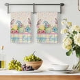thumbnail image 3 of Easter Kitchen Towels Set of 2, Vintage Colorful Bunny Eggs Flowers Polka Dot Plaid Absorbent Dish Towels for Kitchen, Microfiber Hand Towel, Quick Drying Tea Towel for Cleaning Decorative Dishcloths, 3 of 7