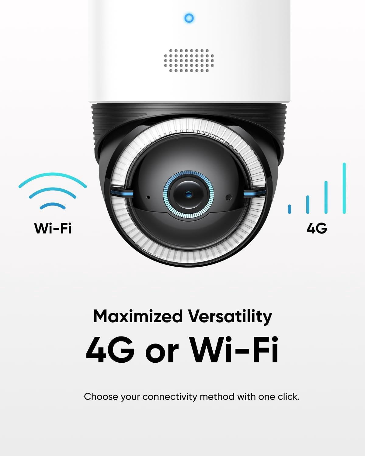 eufy Security 4G LTE Cam S330, 4K Cellular Solar Security Cameras Wireless Outdoor, Pan and Tilt, 4G and Wi-Fi Duo-Mode, AI Tracking, with SIM Card and 32GB SD Card