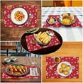 thumbnail image 5 of Christmas Placemats Set of 4, 12x18 Inch Red Winter Xmas Snowflakes Farmhouse Seasonal Heat Resistant Table Mats for Dining Kitchen Birthday Party Holiday Decor, 5 of 6