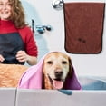 thumbnail image 3 of OULII quick dry dog bath towel Fiber 1Pack Convenient Pet Cleaning for Dogs, 3 of 8