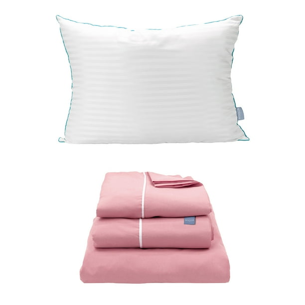 Sábanas Individual ROGGA HOME Rosa + Almohada Royal