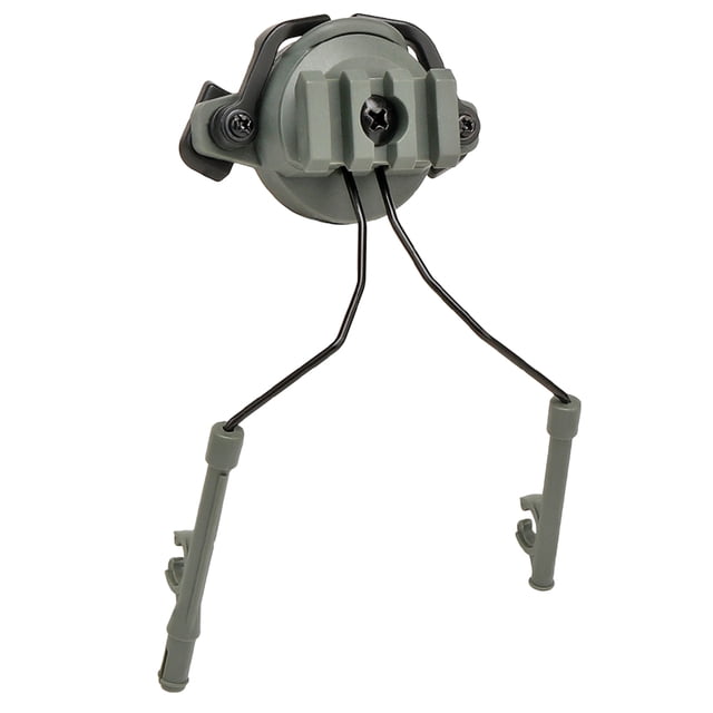 Rotary Tactical Helmet Adapter Set Paintball Headset Holder Headphone Accessory for 19-21mm Guide Rail (Green)