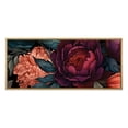 thumbnail image 3 of Kate and Laurel Sylvie Dark Academia Floral in Rich Jewel Tones Framed Canvas Wall Art by The Creative Bunch Studio, 18x40 Bright Gold, Modern Colorful Flower Art for Wall, 3 of 7