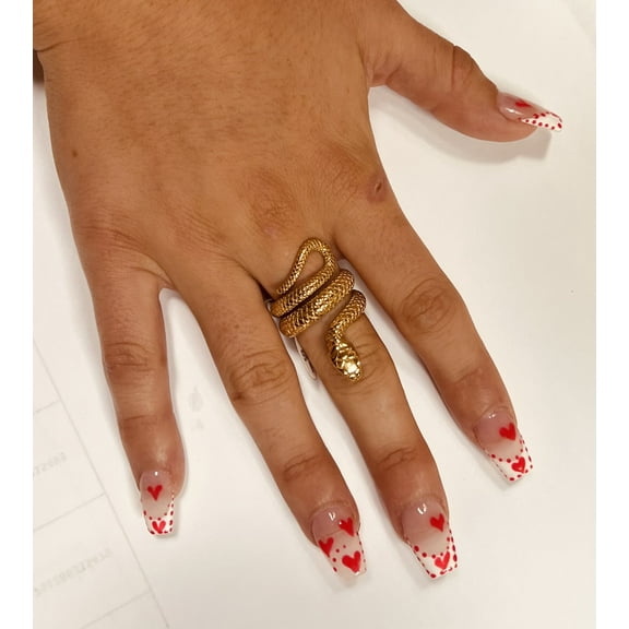 eli k gold plate snake ring size: 8