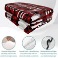 thumbnail image 4 of Quilts Twin Size Bedding Set, Merry Christmas Lightweight Quilted Comforter, Xmas Trees Snowflake Rustic Plaid Red Black Reversible Bedspread Coverlet with Pillow Covers for All Season, 68" x 86", 4 of 9