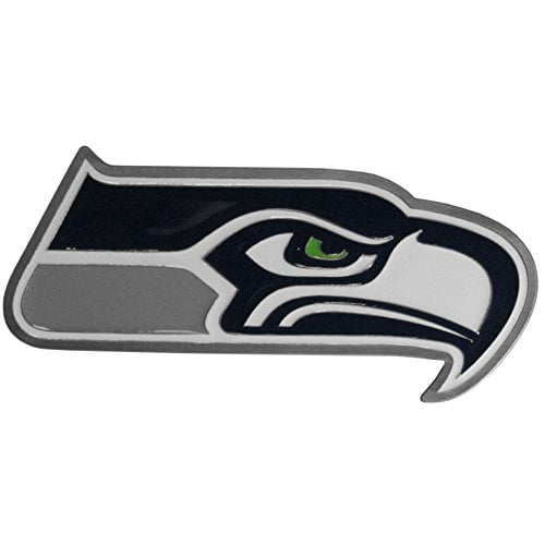 Seahawks Premium Die Cast Solid Metal Chrome License Plate Tag Football 