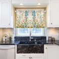 thumbnail image 5 of Yayeee Kitchen Curtains Tier Pair Light Filtering 27"x36" Rod Pocket Short Cafe Window Panel, Colorful Wildflowers, 5 of 7
