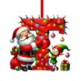 thumbnail image 1 of Colgante acrílico para árbol de Navidad | Adorno con inicial de 26 letras para decoración navideña | Regalo familiar personalizado para fiestas navideñas | Decoración para el árbol del hogar, 1 of 5