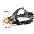 thumbnail image 2 of Lampes Frontales USB Rechargeables Super Légères pour Camping Chasse Course Randonnée, 2 of 5