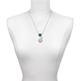 thumbnail image 3 of Delight Jewelry Silver-tone Domed Multi Color OT - Good Luck Green Four Leaf Clover Charm Bead Dangle with Mini 2025, 3 of 4