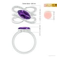 thumbnail image 4 of ANGARA Natural 1.3 Ct. Amethyst with Diamond Fashion Ring in 14K White Gold for Women (Ring Size: 12), 4 of 9