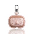 thumbnail image 1 of Estuche de cuero para Airpods Pro 2019, Glitter Bling Sequin Sparkle Estuche lindo de PU Estuche protector a prueba de golpes Skin Slim Metal Broche Llavero Mosquetón - Dorado brillar Electrónica, 1 of 4