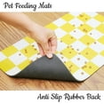 thumbnail image 6 of Checkered Dog Feeding Mat, Absorbent Mats for Dog Food and Water Bowl, Dispenser, Retro Aesthetic Navy Blue Checkerboard Pet Placemat for Dogs, Cats, Puppy, 16" X 24”, 6 of 6