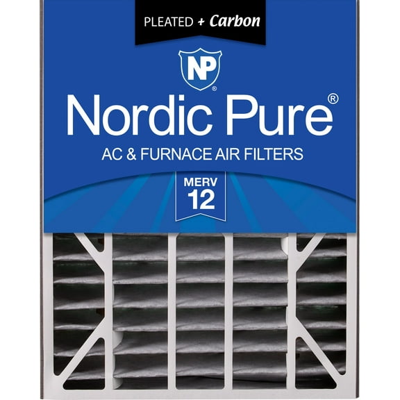 Air Bear 20x25x5 (4 7/8) Air Filter Replacement MERV 12 Pleated   Carbon 1 Pack
