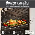 thumbnail image 4 of Nonstick Stackable Bakeware Set - Durable, Easy Release Baking Set, Red, 4 Pcs, 4 of 8