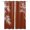 Red, variant on Eastern Leaves Blackout Curtains for Bedroom Living Room Darkening Curtains 96 Inches Long Vintage Red Brown Natural Branches Plants Window Curtain 2 Panels Set Window Treatment Drapes 52"x96"