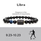 thumbnail image 1 of Pulsera elástica de cuentas negras con cuerda elástica, joyería de buena suerte para hombres y mujeres Libra, 1 of 1