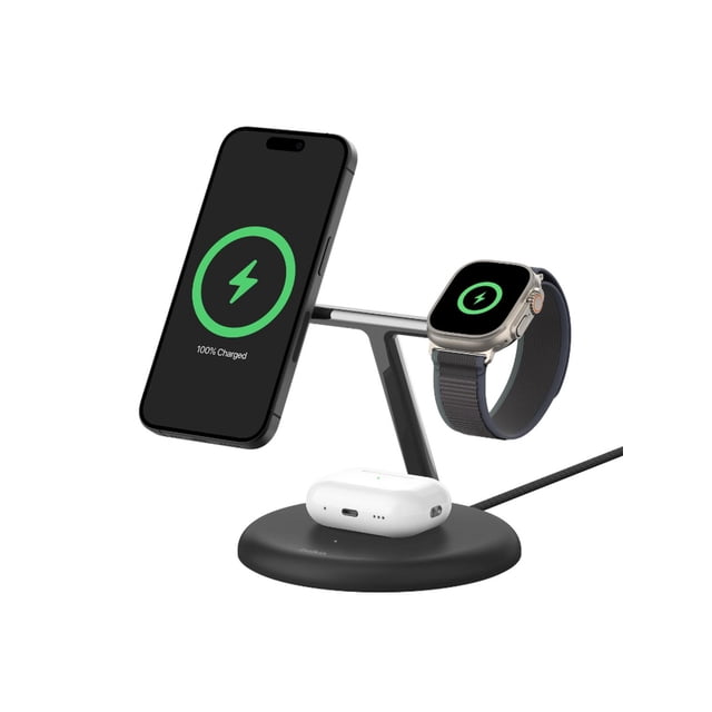 Cargador Inalámbrico Magsafe Belkin 3 en 1 Negro negro