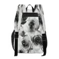 thumbnail image 2 of Iauyy Clear Backpack Heavy Duty PVC Transparent Backpack for College Workplace, Ink Rose, 2 of 8