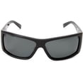 thumbnail image 2 of Tres Noir Men's Bronson Wrap Sunglasses Large Fit 64 mm (Shiny Black / Smoke Polarized Lens), 2 of 4