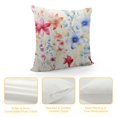 Feiri Floral Design Short Plush Pillowcase Cover with Zipper Closure