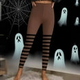 thumbnail image 4 of GERsome Leggings Womens Striped Graphic Leggings High Waist Stretch Halloween Full Ankle Length Soft Footless Tights Pants Halloween Christmas Party Size 3XL, 4 of 9