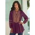 thumbnail image 5 of Roaman's Women's Plus Size Embroidered Boho Tunic, 5 of 5