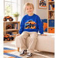 thumbnail image 2 of Aideaone Toddler Boys Sweatshirt Kids Long Sleeve Tops Crewneck Pullover, 2 of 6
